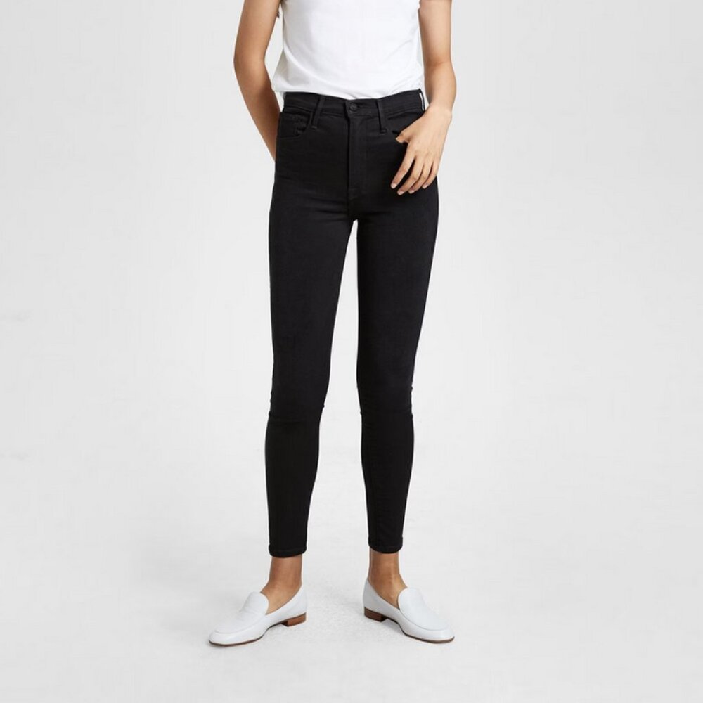 FRAME High Rise Black Ali Jeans Cigarette Size 25 Noir
